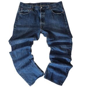 Levi’s 501 Original Fit Jeans Men’s 38x34 Blue Button Fly Straight Leg (Fits 36)